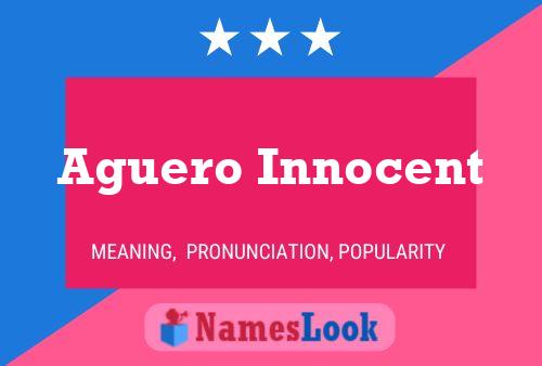 ملصق اسم Aguero Innocent