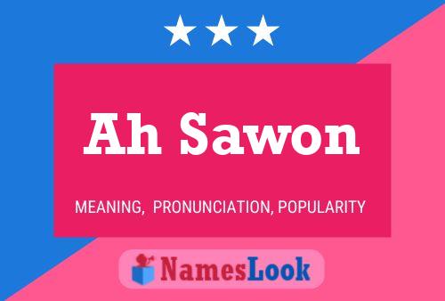 ملصق اسم Ah Sawon