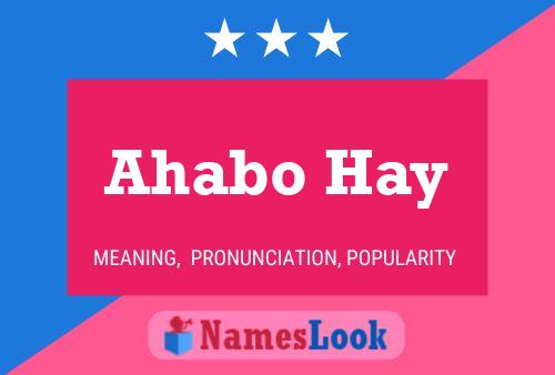 ملصق اسم Ahabo Hay