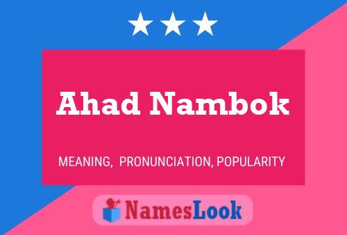 ملصق اسم Ahad Nambok