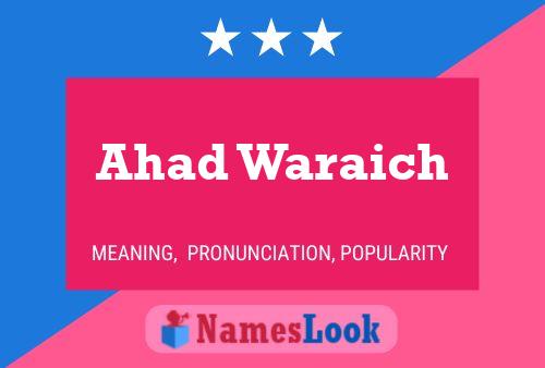 ملصق اسم Ahad Waraich