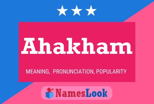 ملصق اسم Ahakham