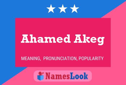 ملصق اسم Ahamed Akeg