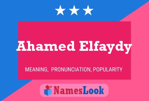 ملصق اسم Ahamed Elfaydy