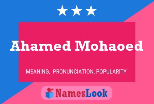 ملصق اسم Ahamed Mohaoed