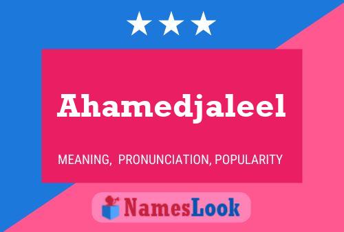 ملصق اسم Ahamedjaleel