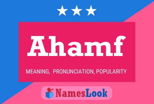 ملصق اسم Ahamf