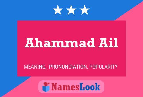 ملصق اسم Ahammad Ail