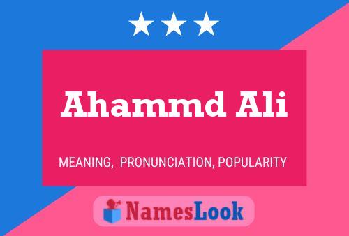 ملصق اسم Ahammd Ali