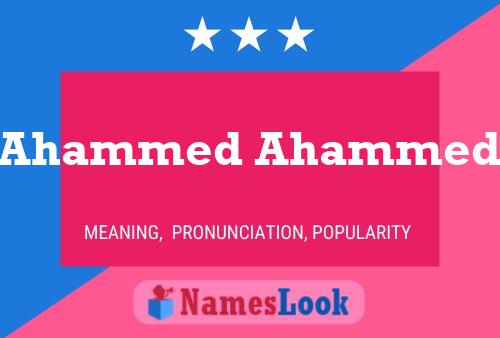 ملصق اسم Ahammed Ahammed