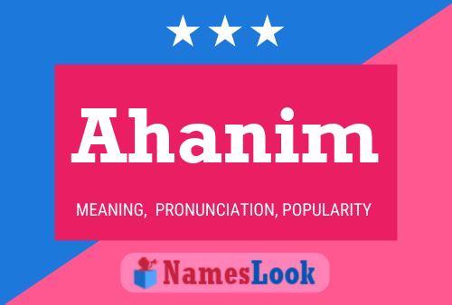 ملصق اسم Ahanim