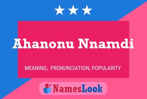 ملصق اسم Ahanonu Nnamdi