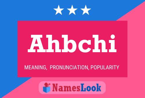 ملصق اسم Ahbchi