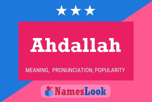 ملصق اسم Ahdallah