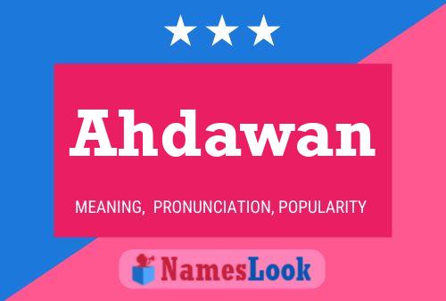 ملصق اسم Ahdawan