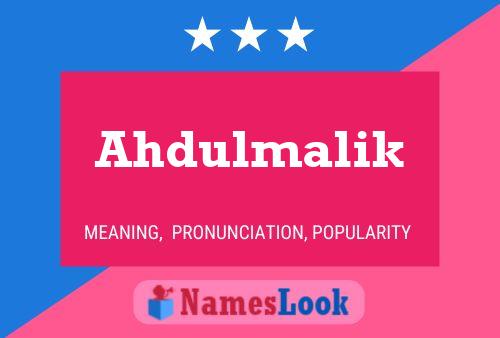 ملصق اسم Ahdulmalik