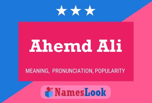 ملصق اسم Ahemd Ali