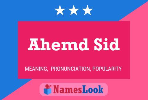 ملصق اسم Ahemd Sid