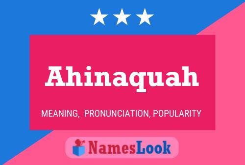 ملصق اسم Ahinaquah