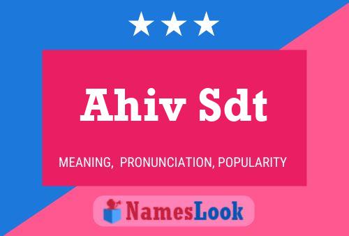 ملصق اسم Ahiv Sdt