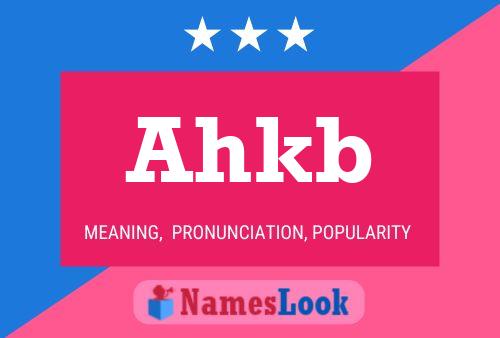 ملصق اسم Ahkb