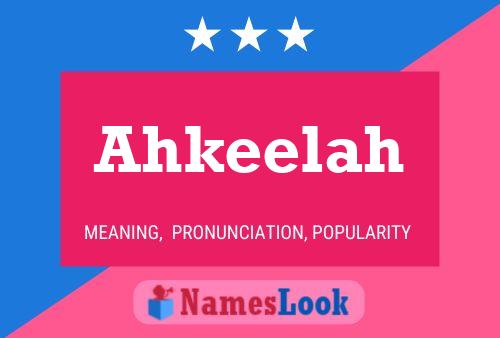 ملصق اسم Ahkeelah