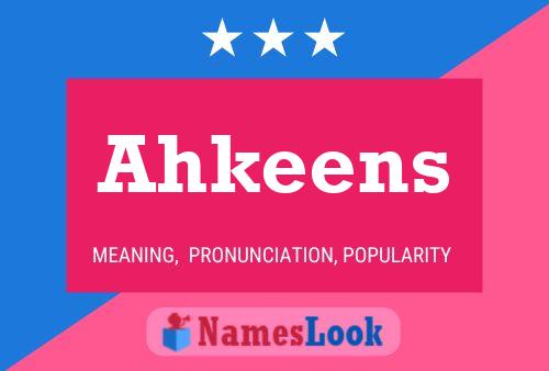 ملصق اسم Ahkeens