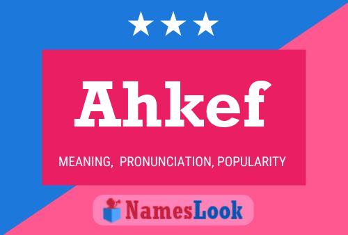 ملصق اسم Ahkef