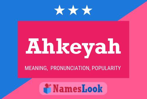 ملصق اسم Ahkeyah