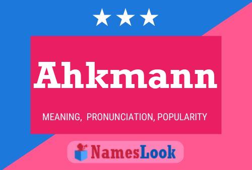 ملصق اسم Ahkmann