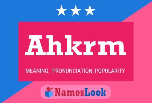 ملصق اسم Ahkrm