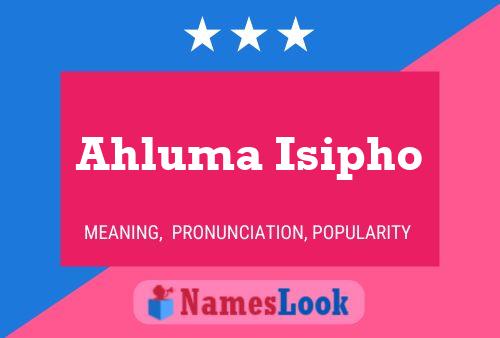 ملصق اسم Ahluma Isipho