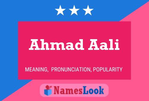 ملصق اسم Ahmad Aali