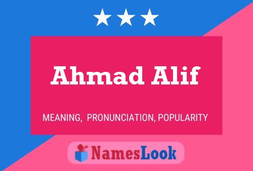 ملصق اسم Ahmad Alif