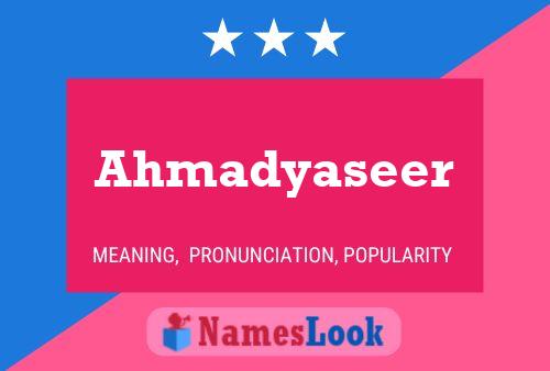 ملصق اسم Ahmadyaseer