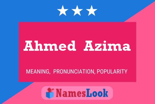 ملصق اسم Ahmed  Azima