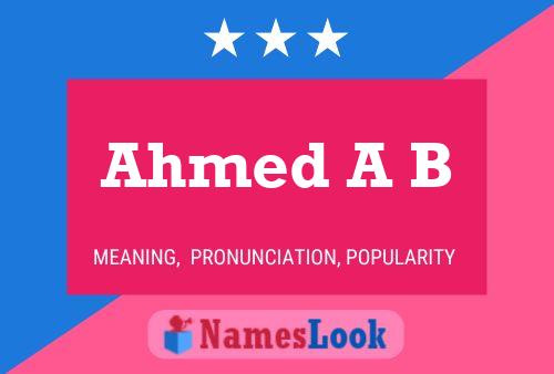 ملصق اسم Ahmed A B