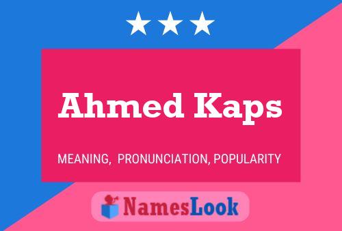 ملصق اسم Ahmed Kaps