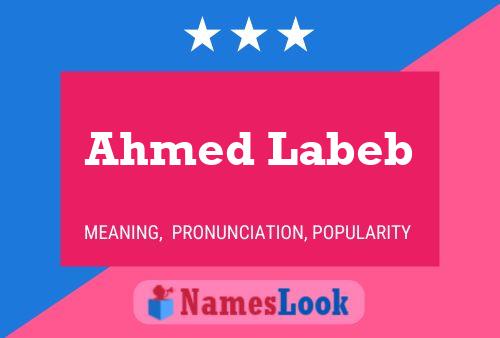 ملصق اسم Ahmed Labeb