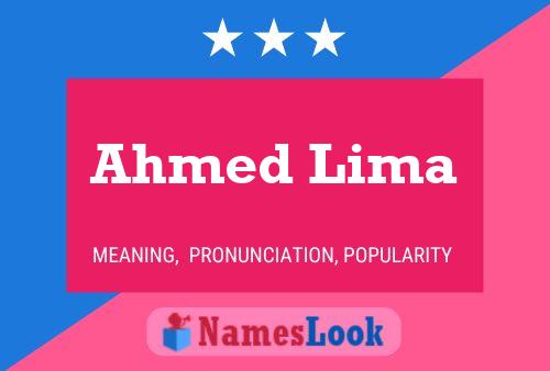 ملصق اسم Ahmed Lima