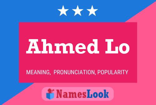 ملصق اسم Ahmed Lo