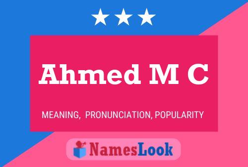 ملصق اسم Ahmed M C