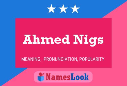 ملصق اسم Ahmed Nigs