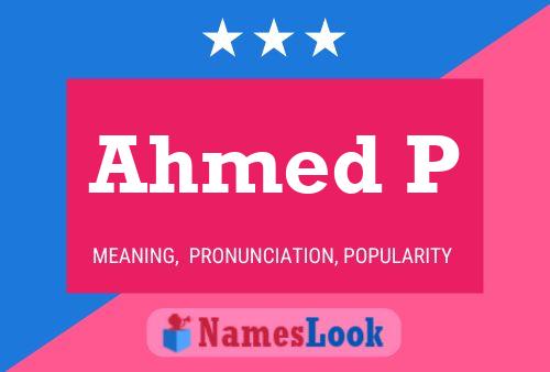 ملصق اسم Ahmed P