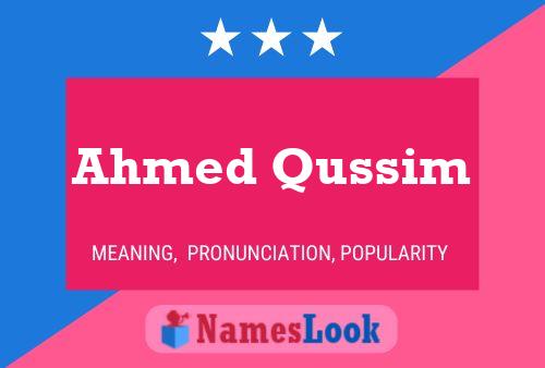 ملصق اسم Ahmed Qussim