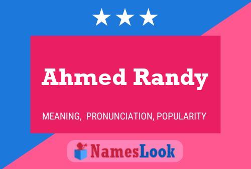 ملصق اسم Ahmed Randy