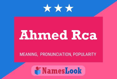 ملصق اسم Ahmed Rca