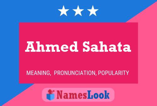 ملصق اسم Ahmed Sahata