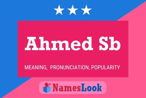 ملصق اسم Ahmed Sb