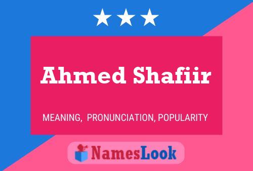 ملصق اسم Ahmed Shafiir